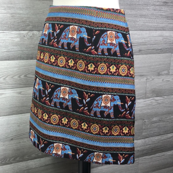 Modcloth Louche Elephant Instinct Jacquard Woven Skirt 4 - Picture 4 of 11
